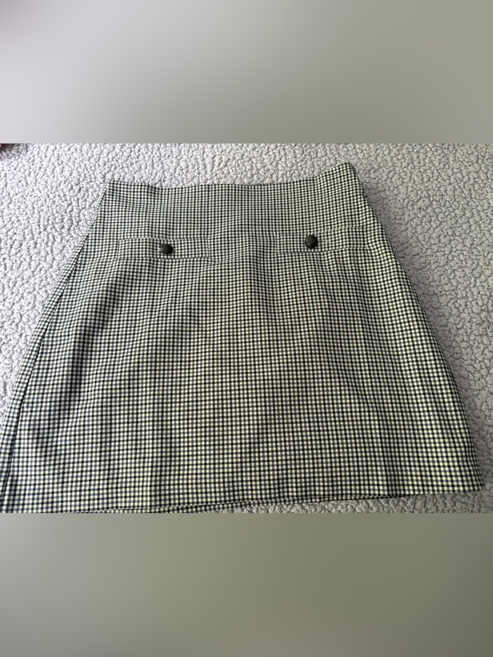 Black and Blue Gingham Mini Skirt